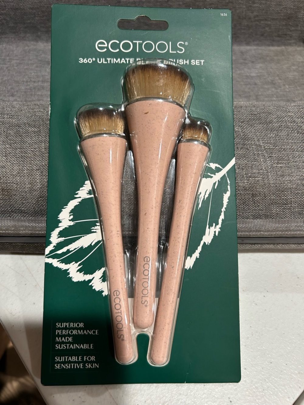 ecotools 360° Ultimate Face Brush Set - Pink Handles, Brown Bristles